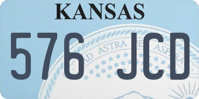 KS license plate 576JCD