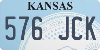 KS license plate 576JCK