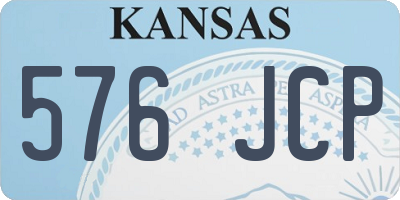 KS license plate 576JCP