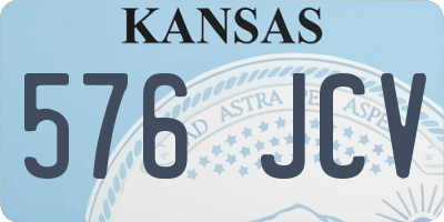 KS license plate 576JCV