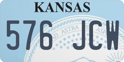KS license plate 576JCW