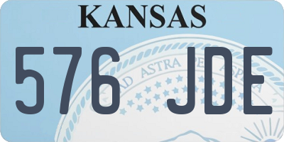 KS license plate 576JDE
