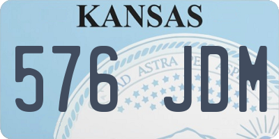 KS license plate 576JDM