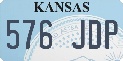 KS license plate 576JDP