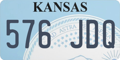 KS license plate 576JDQ