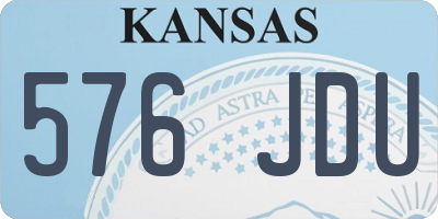 KS license plate 576JDU