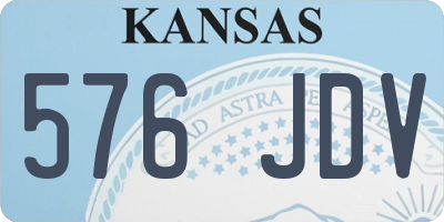 KS license plate 576JDV