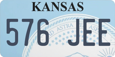 KS license plate 576JEE
