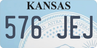 KS license plate 576JEJ