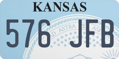 KS license plate 576JFB