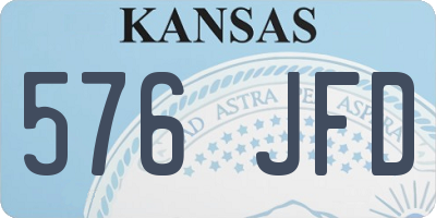 KS license plate 576JFD