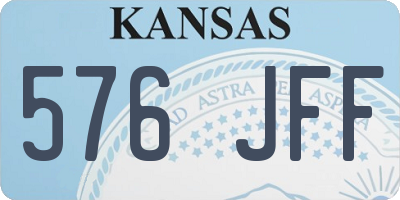 KS license plate 576JFF