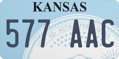 KS license plate 577AAC