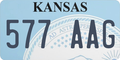KS license plate 577AAG