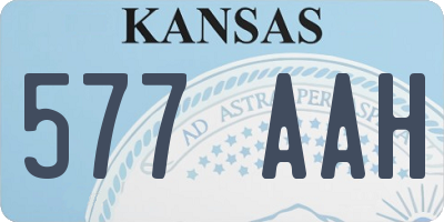 KS license plate 577AAH