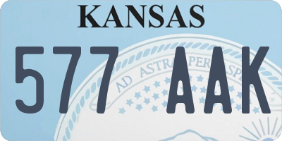 KS license plate 577AAK