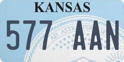 KS license plate 577AAN