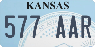 KS license plate 577AAR