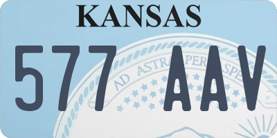 KS license plate 577AAV