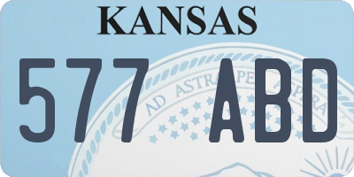 KS license plate 577ABD