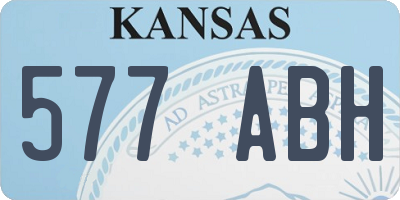 KS license plate 577ABH