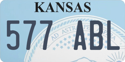 KS license plate 577ABL