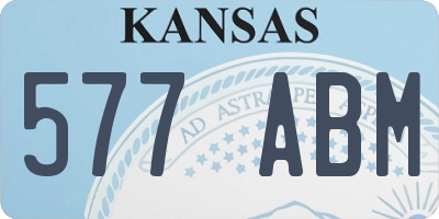 KS license plate 577ABM