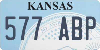 KS license plate 577ABP