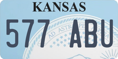 KS license plate 577ABU