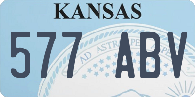 KS license plate 577ABV