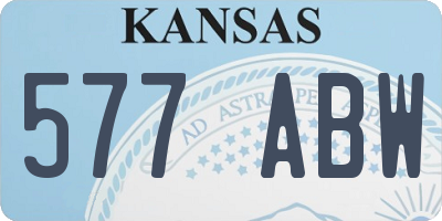 KS license plate 577ABW