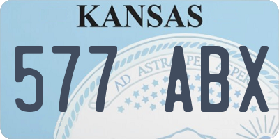 KS license plate 577ABX