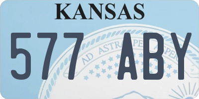 KS license plate 577ABY
