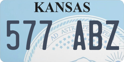 KS license plate 577ABZ