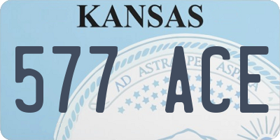 KS license plate 577ACE