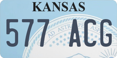 KS license plate 577ACG