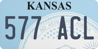 KS license plate 577ACL