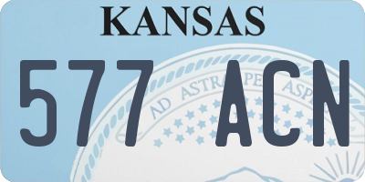 KS license plate 577ACN