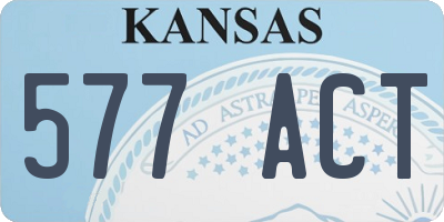 KS license plate 577ACT