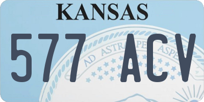 KS license plate 577ACV