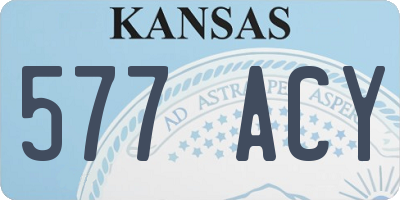 KS license plate 577ACY