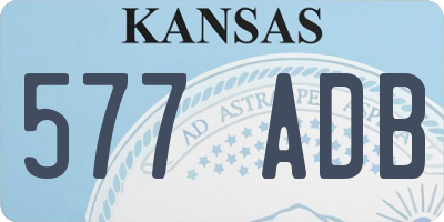 KS license plate 577ADB