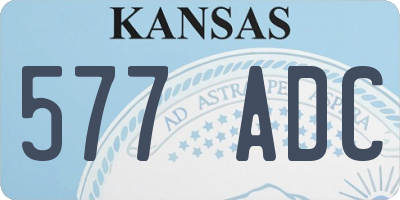 KS license plate 577ADC