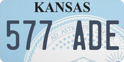KS license plate 577ADE
