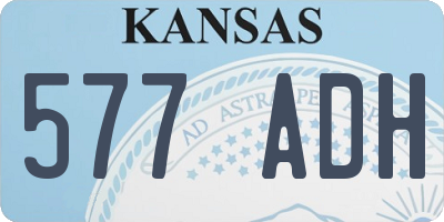 KS license plate 577ADH