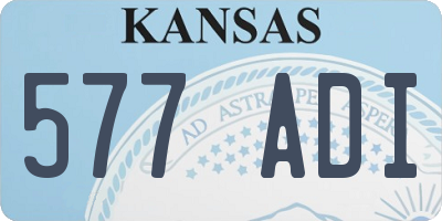 KS license plate 577ADI