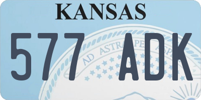 KS license plate 577ADK