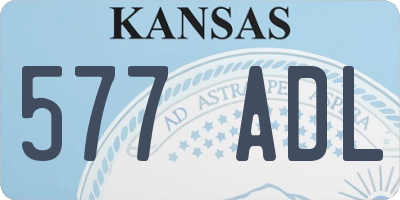 KS license plate 577ADL