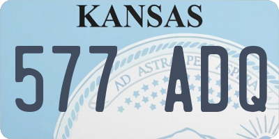 KS license plate 577ADQ