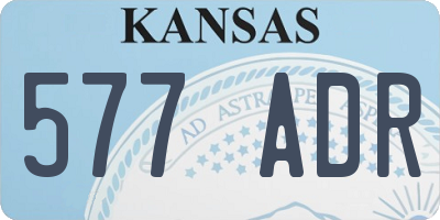 KS license plate 577ADR